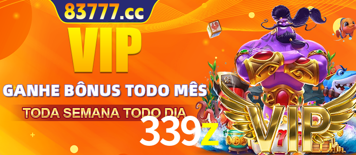 Banner promocional do 339z oferecendo 100% de recompensas adicionais contínuas para quem fizer o login diário (Daily sign-in), com um mascote de coelho.